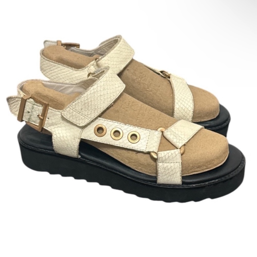Authentic All Saints designer leather sandals sz 10 Euro 40 - Picture 5 of 16